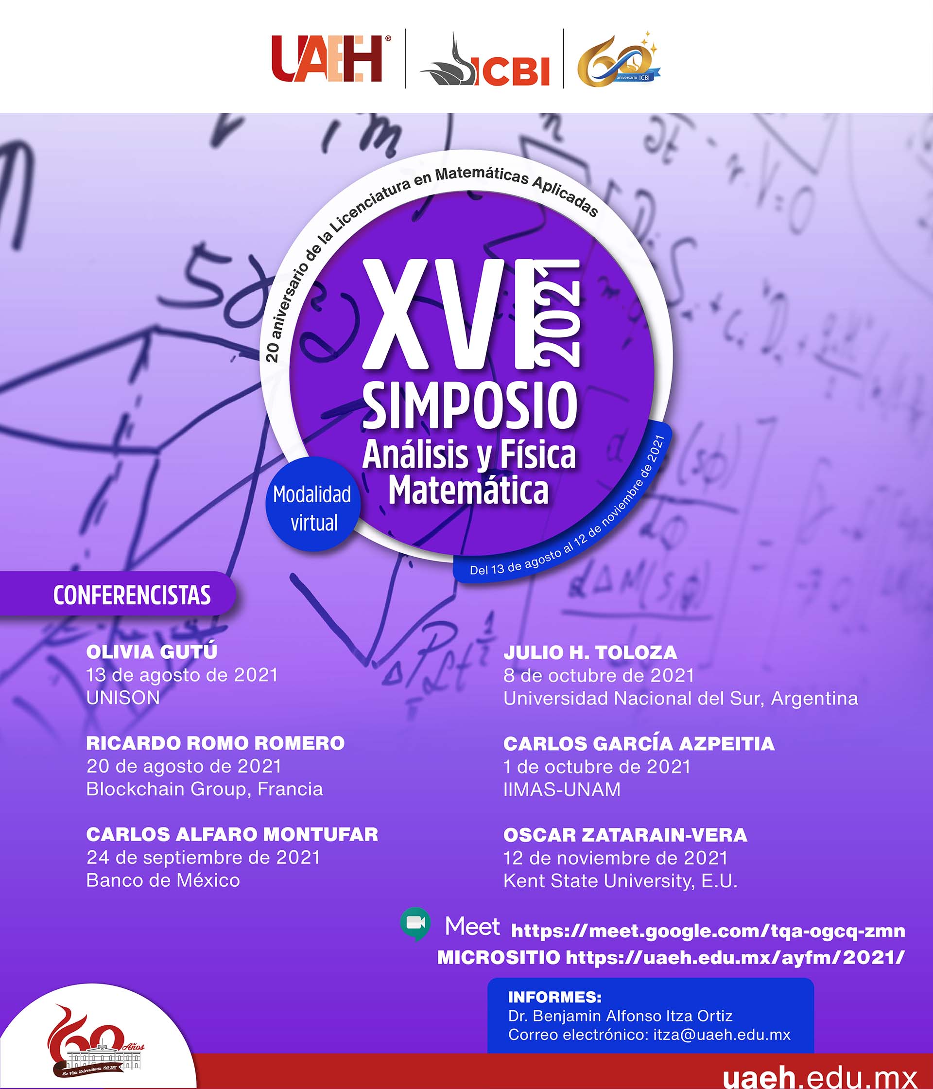 XVI Simposium Análisis y Física Matemática