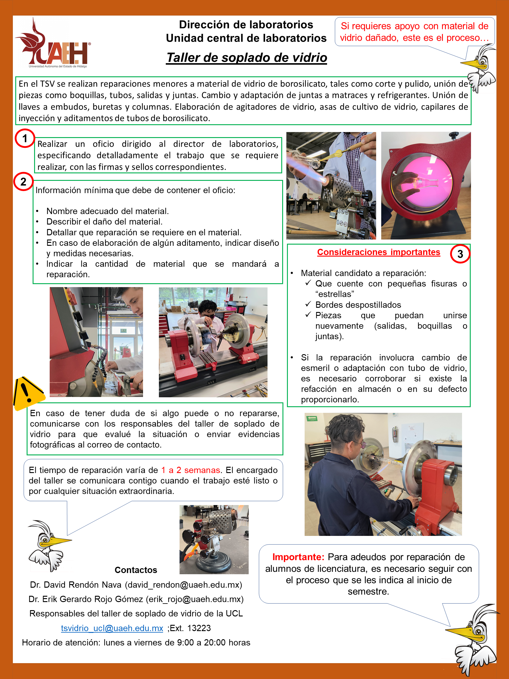 Infografía Taller de vidrio soplado